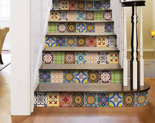 8" X 8" Auguri Geo Peel and Stick Removable  Tiles