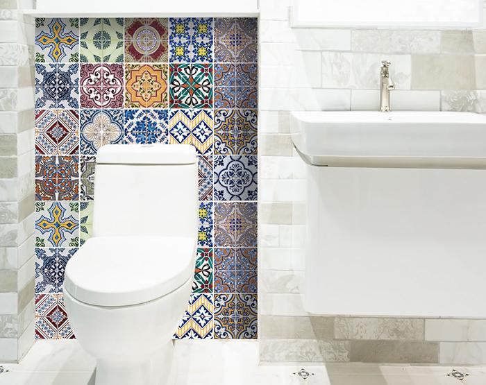 6" X 6" Linna Mutli Mosaic Peel and Stick Tiles