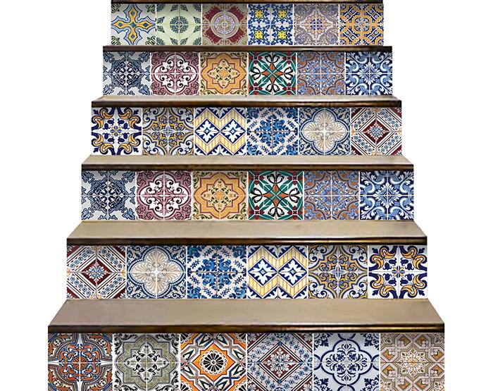 6" X 6" Linna Mutli Mosaic Peel and Stick Tiles