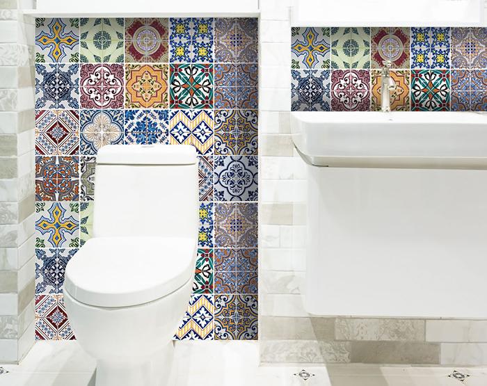 6" X 6" Linna Mutli Mosaic Peel and Stick Tiles