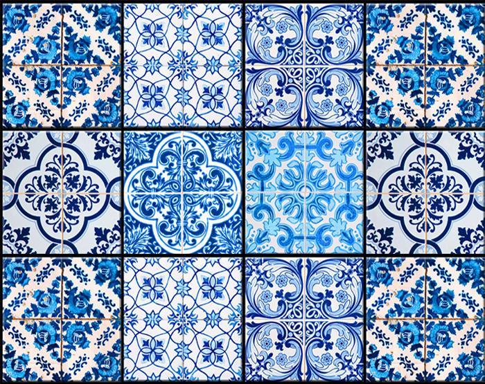 8" X 8" Azul Gianna Peel and Stick Tiles