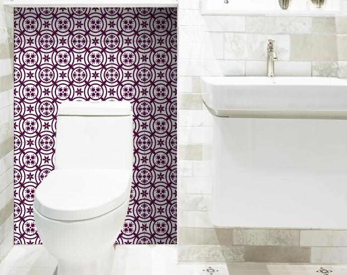 4" X 4" Merlot Lisa Removable Peel And Stick Tiles