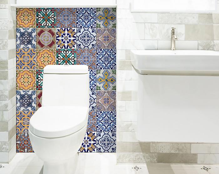 7" X 7" Addina Mutli Mosaic Peel and Stick Tiles