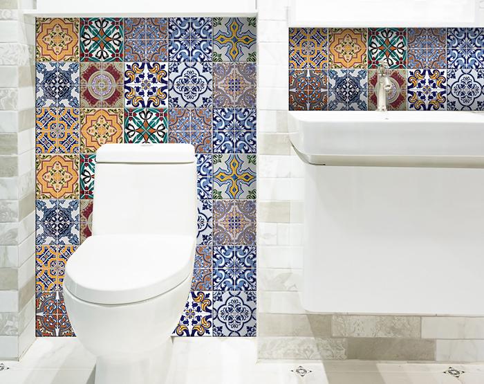 7" X 7" Addina Mutli Mosaic Peel and Stick Tiles