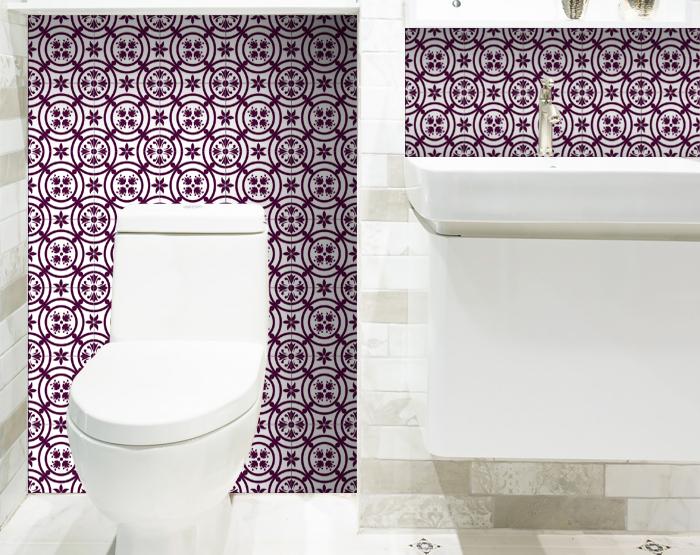 6" X 6" Merlot Lisa Removable Peel and Stick Tiles