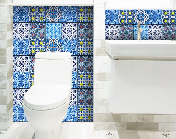 4" X 4" Greta Multi Mosaic Peel And Stick Tiles