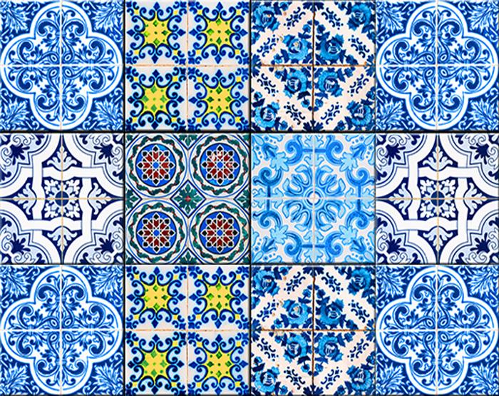 4" X 4" Greta Multi Mosaic Peel And Stick Tiles