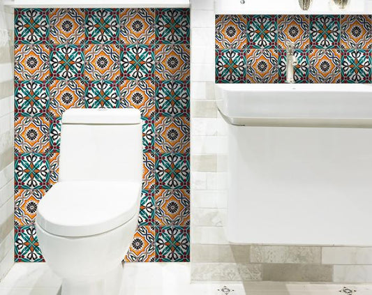 5" X 5" Terra Agra Peel And Stick Removable Tiles