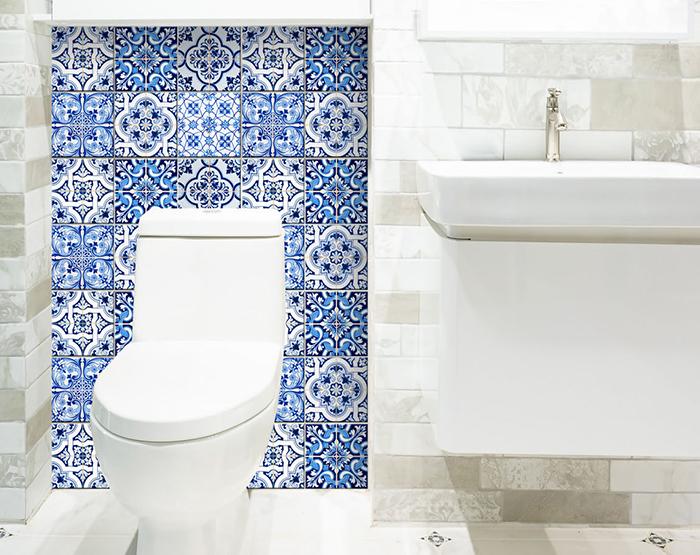 5" X 5" Azul Multi Mosaic Peel and Stick Tiles