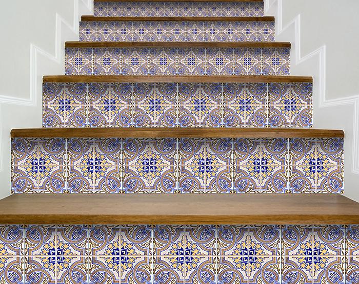 4" X 4" Blue Taupe Nova Removable Peel And Stick Tiles