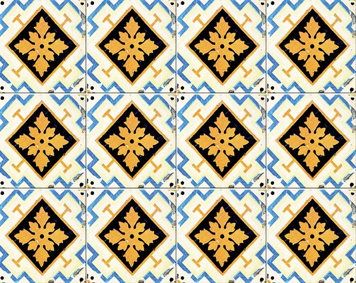 8" x 8" Gold Snowflake Peel and Stick Removable Tiles