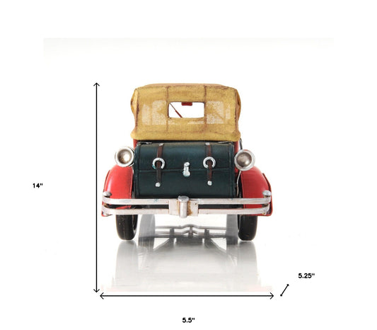 c1933 Vintage Red Duesenberg Model J Sculpture