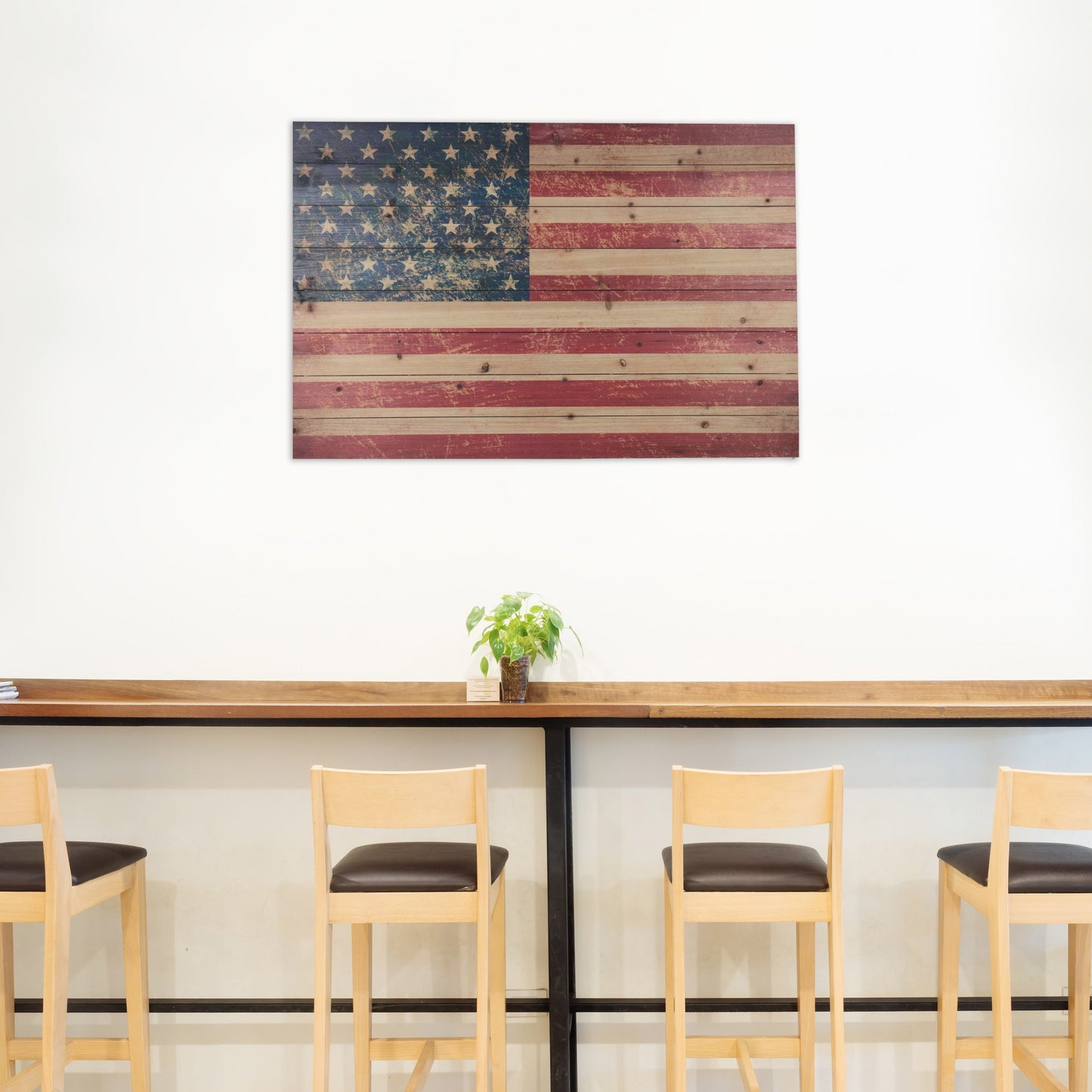 Striking Usa Flag Unframed Graphic Wall Art