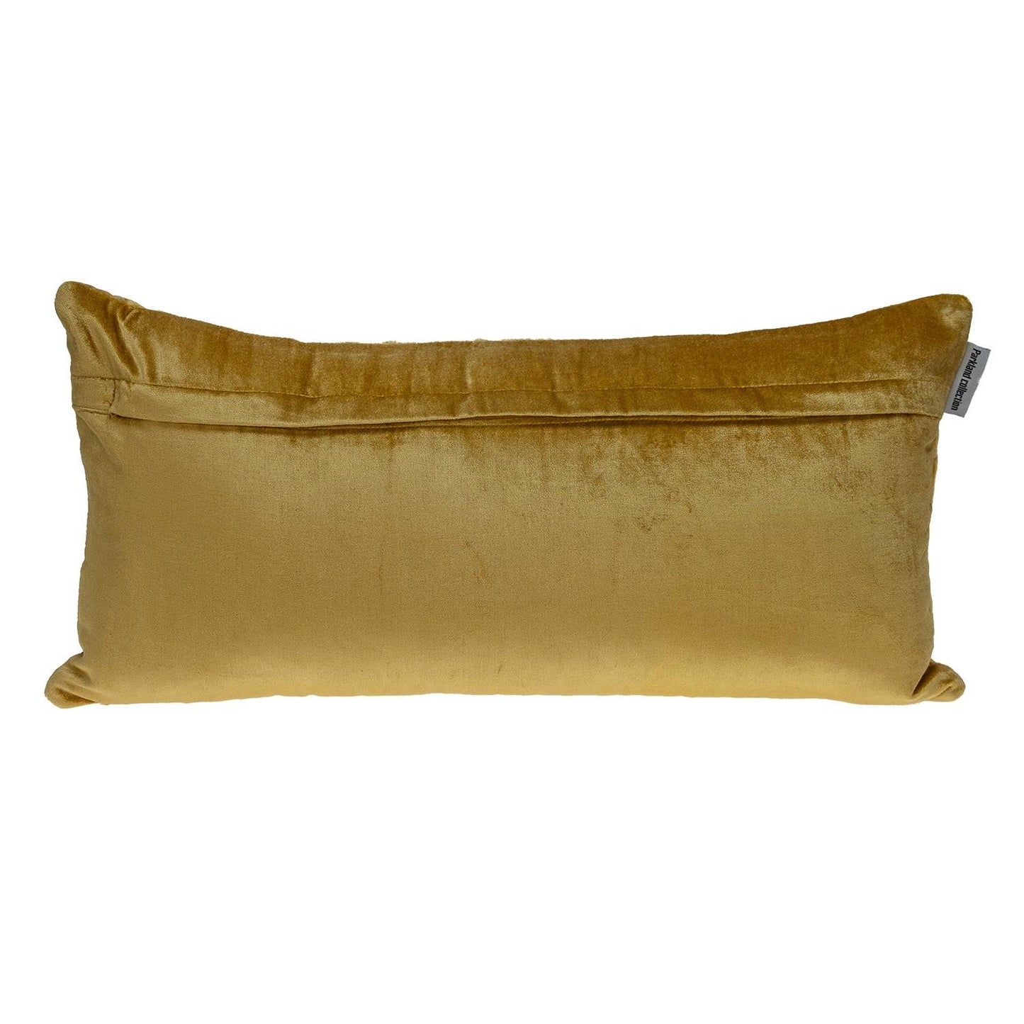 Tufted Diamond Yellow Ochre Transitional Lumbar Pillow