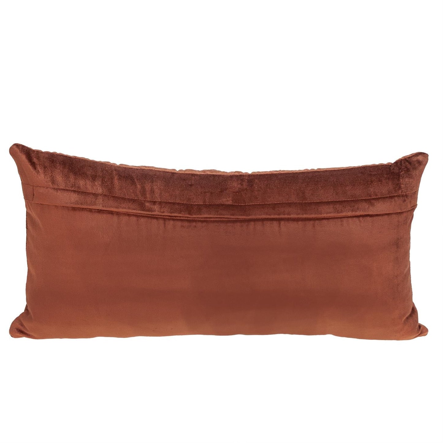 Tufted Diamonds Terra Cotta Velvet Lumbar Accent Pillow