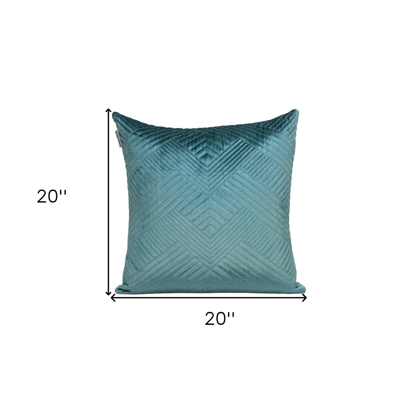 Transitional Teal Quilted Throw Pillow