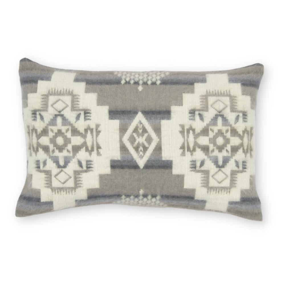 Ultra Soft Light Gray Southwest Handmade Lumbar Pillow Cover