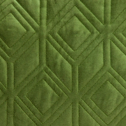 Tufted Diamonds Olive Velvet Accent Pillow