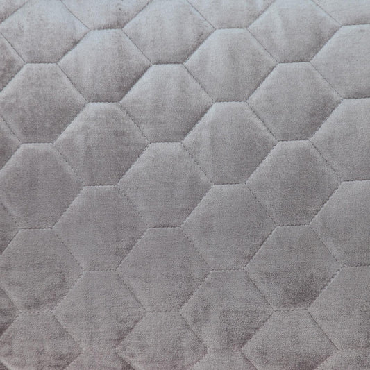 Taupe Tufted Velvet Quilted Lumbar Throw Pillow