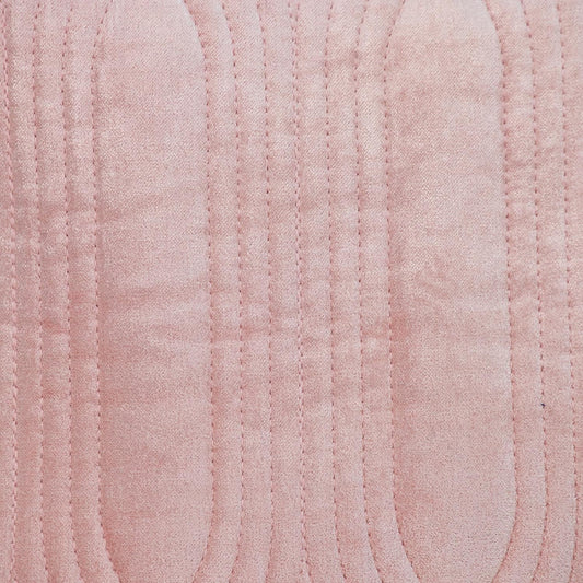 Quilted Velvet Pink Square Throw Pillow