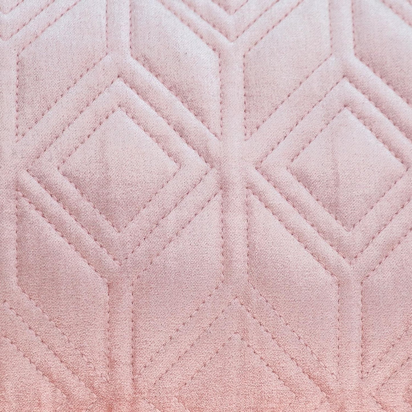 Tufted Diamonds Rose Gold Velvet Lumbar Accent Pillow