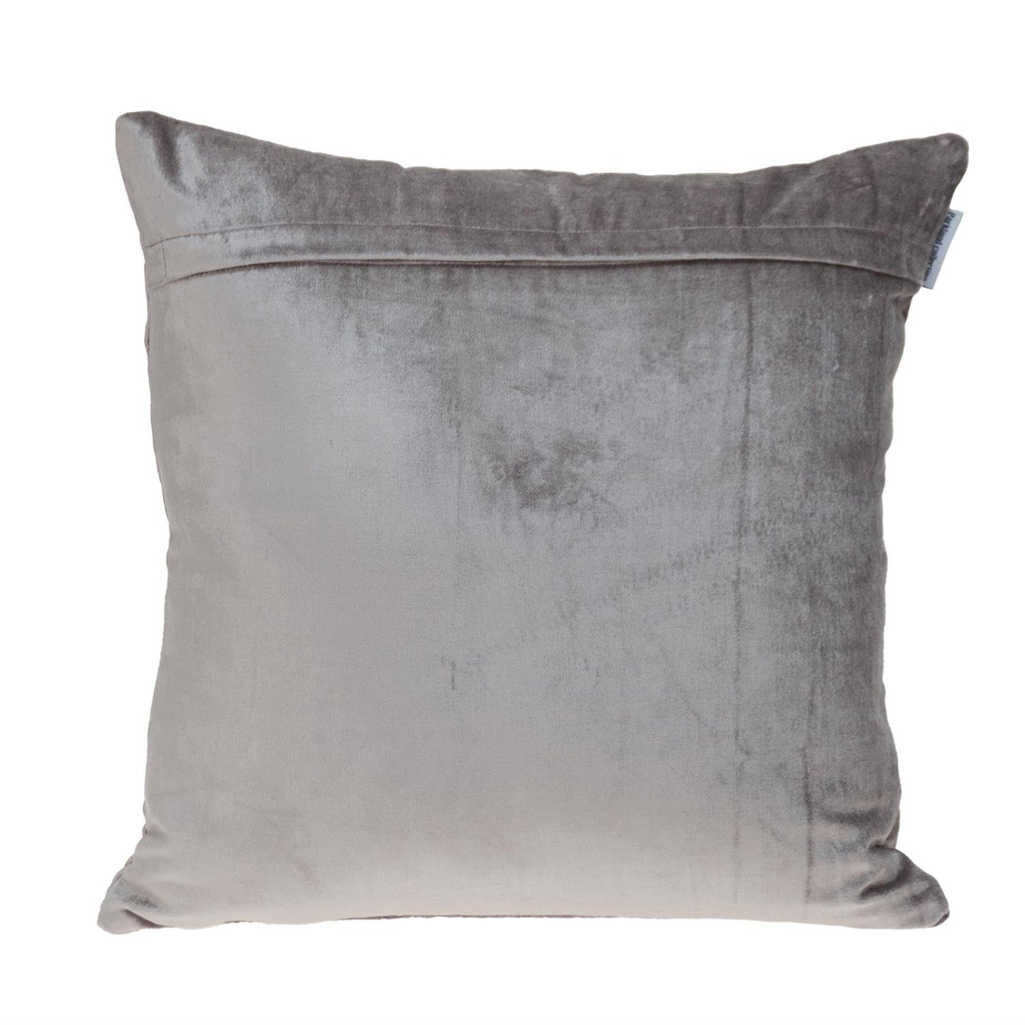 Taupe Tufted Velvet Quilted Throw Pillow