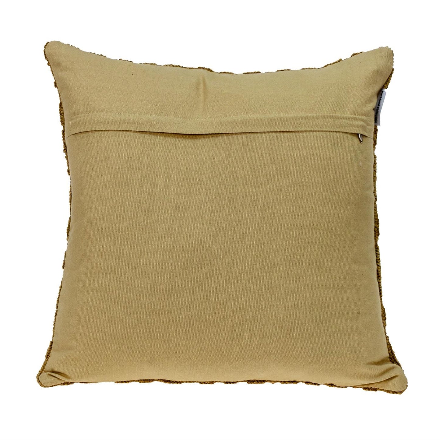 Jacquard Diamond Pattern Decorative Mustard Yellow Throw Pillow
