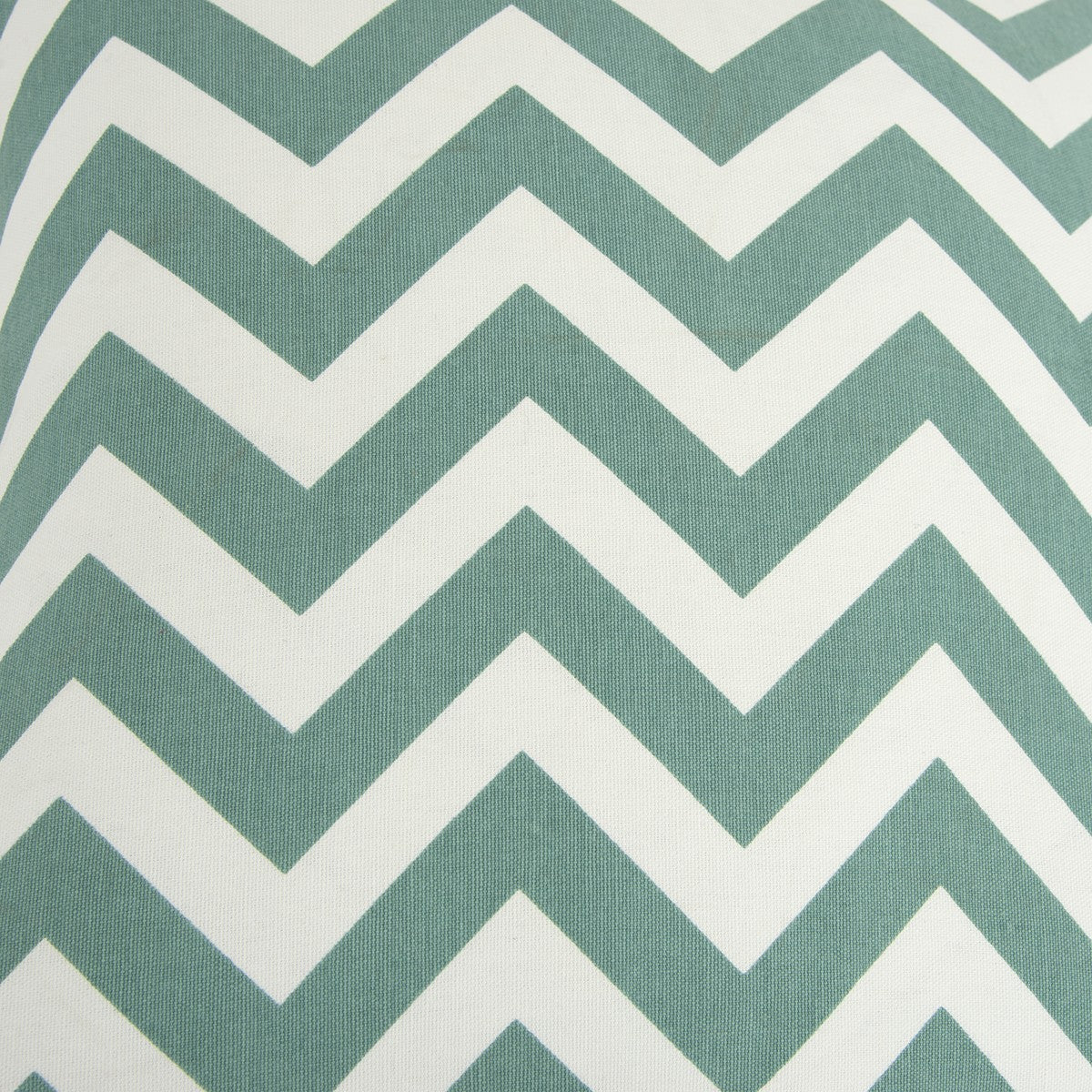 Teal Ivory Chevron Down Filled Throw Pillow