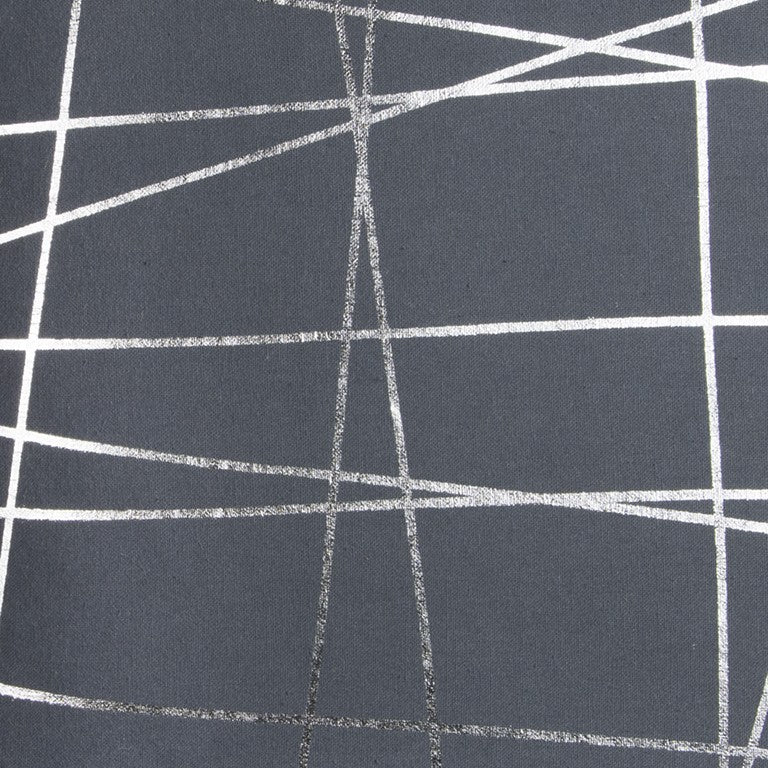 Gray Silver Contemporary Linework Throw Pillow