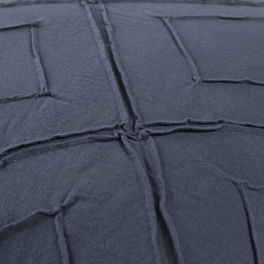 Indigo Pin Tuck Diamond Pattern Throw Pillow