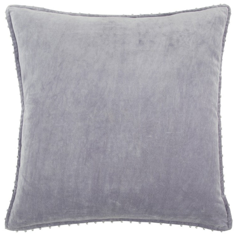 Soft Lilac Solid Pearl Beaded Edge Throw Pillow