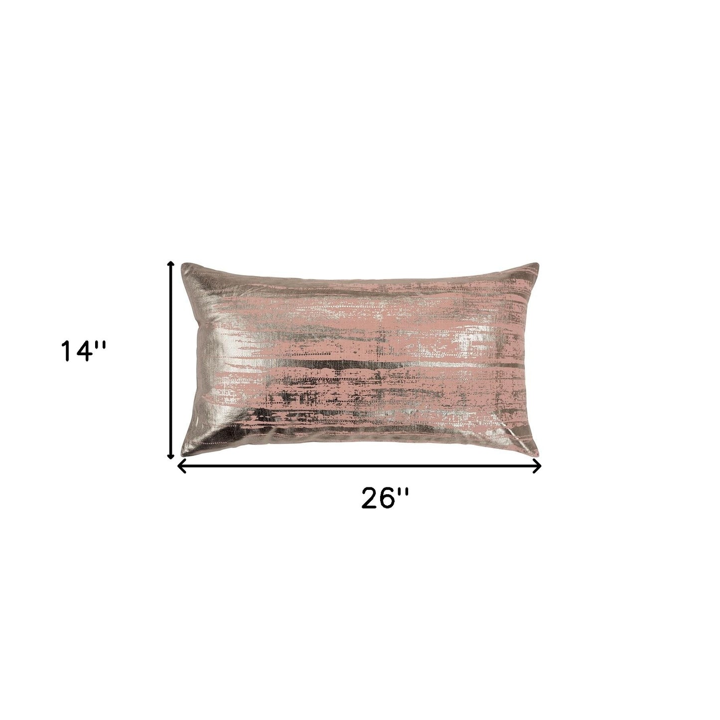 Blush Distressed Brush Stroke Lumbar Pillow