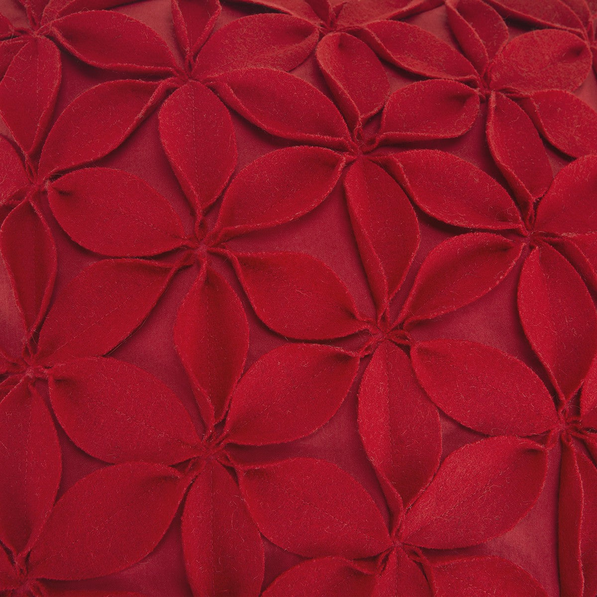 Red Pinwheel Floral Petal Down Throw Pillow