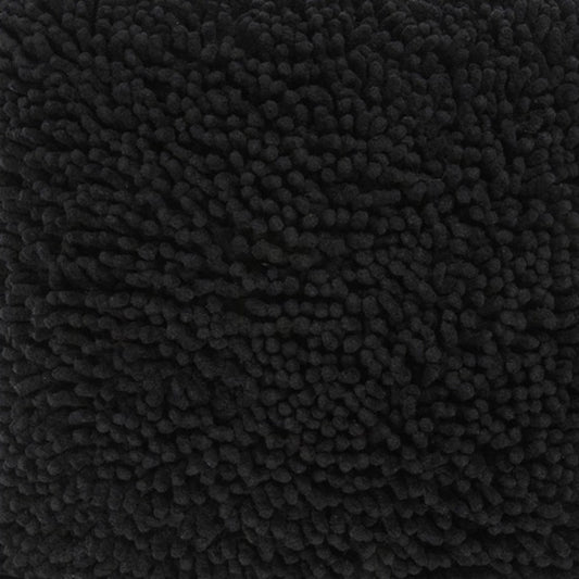 Black Boho Textured Modern Down Throw Pillow