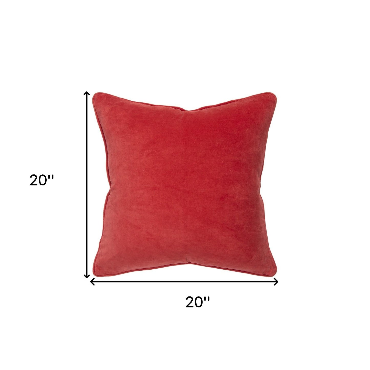 Red Solid Luxurious Modern Throw Pillow