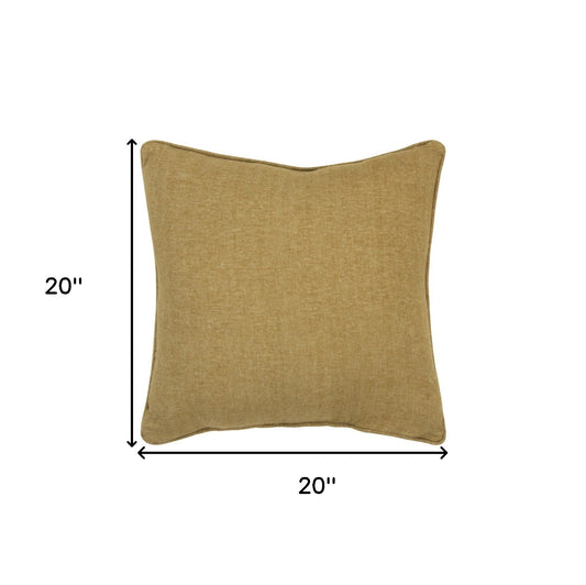 Gold Solid Classic Decorative Throw Pillow