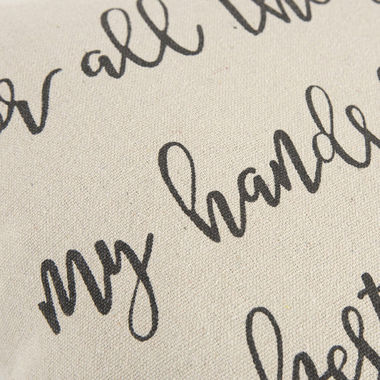 Gray Cream All The Things Throw Pillow
