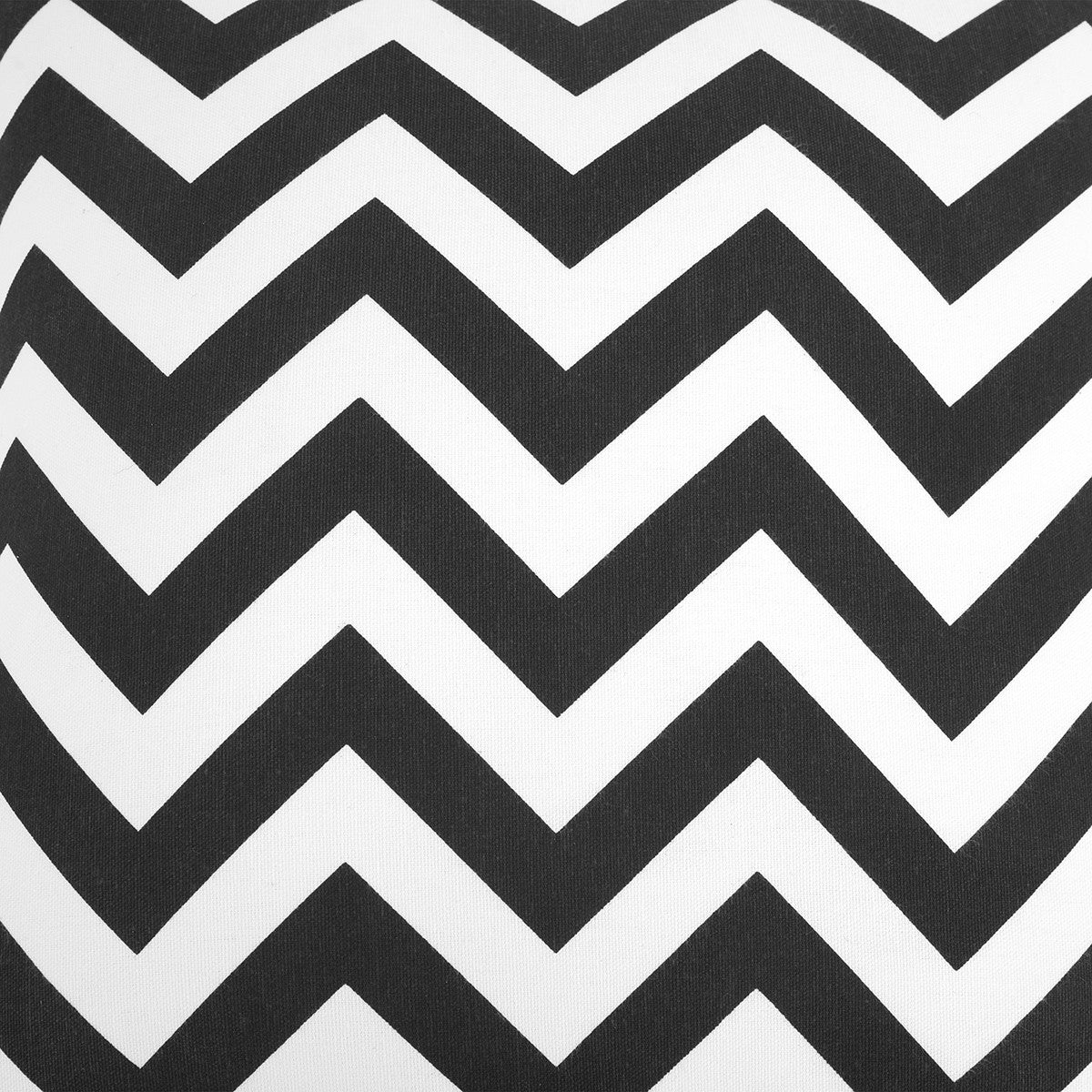 Black Ivory Chevron Down Filled Throw Pillow