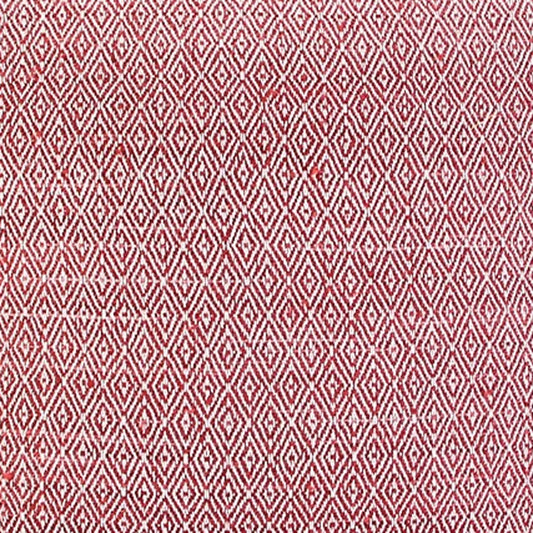 Ivory Red Accent Stitch Color Block Throw Pillow