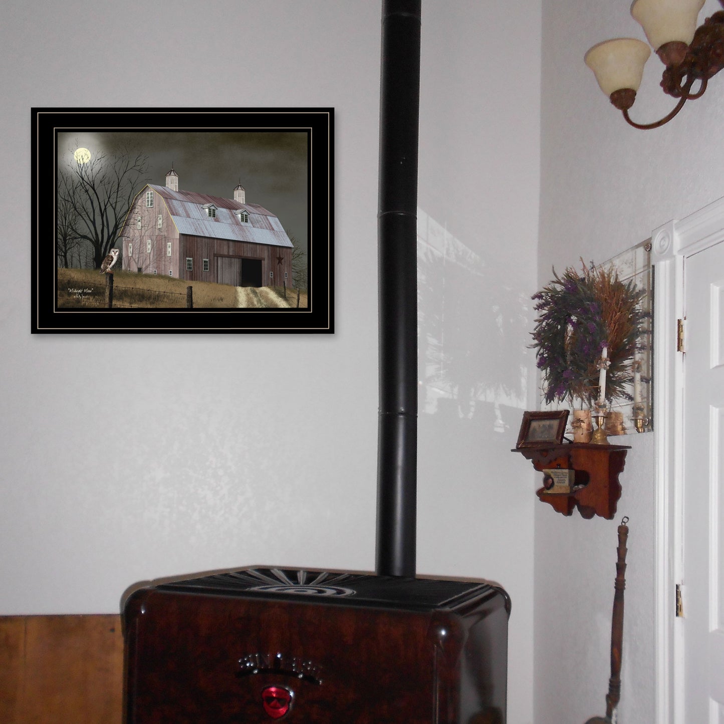 Midnight Moon 3 Black Framed Print Wall Art