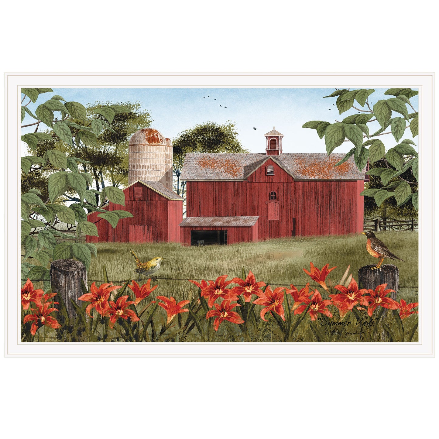 Summer Days 8 White Framed Print Wall Art