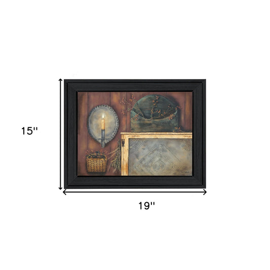 Tin Sconce Black Framed Print Wall Art