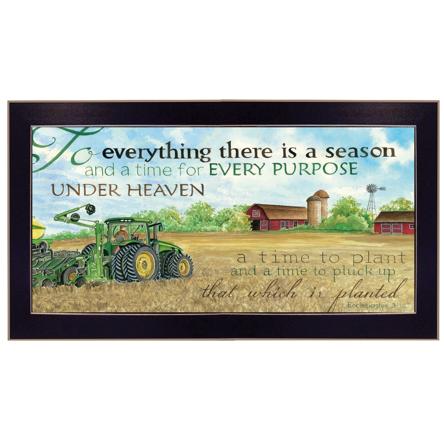 To Everything Season Black Framed Print Wall Art