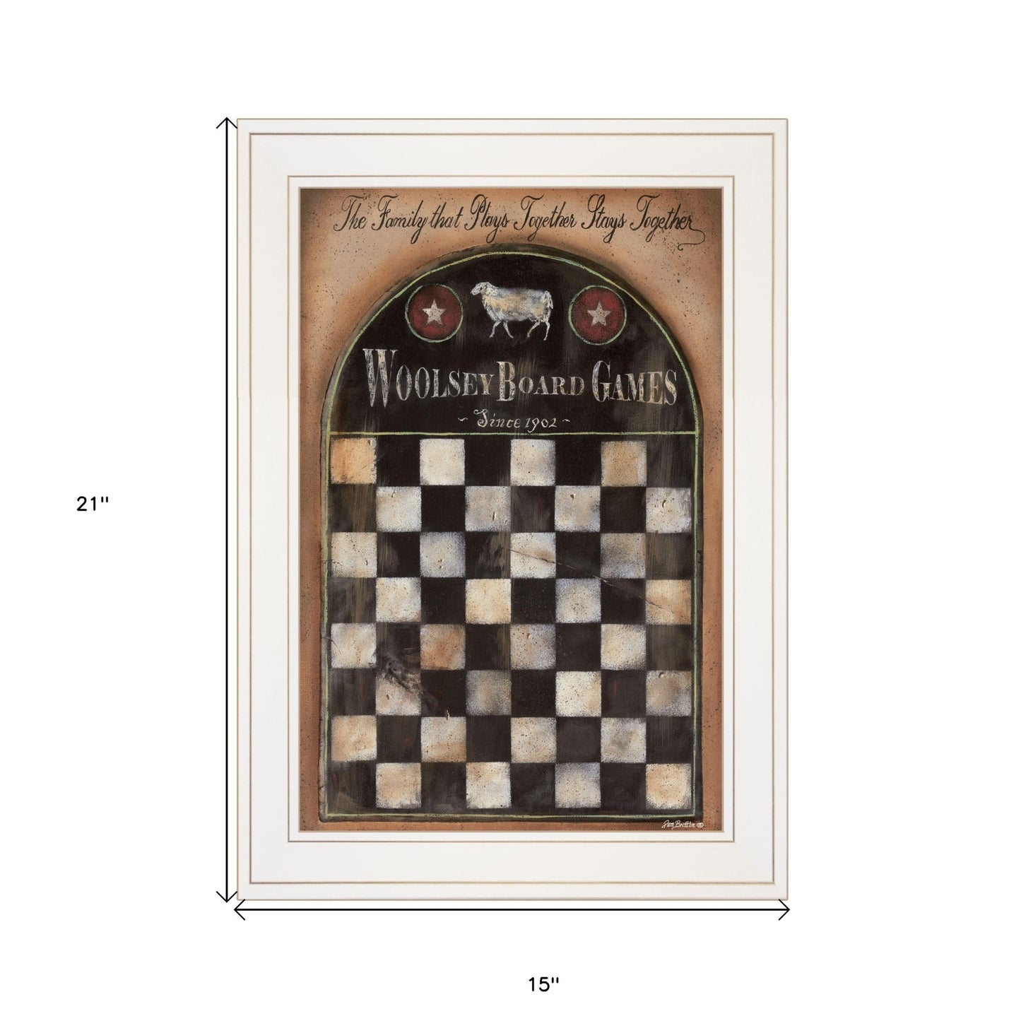 Woolsey Board Game 1 White Framed Print Wall Art