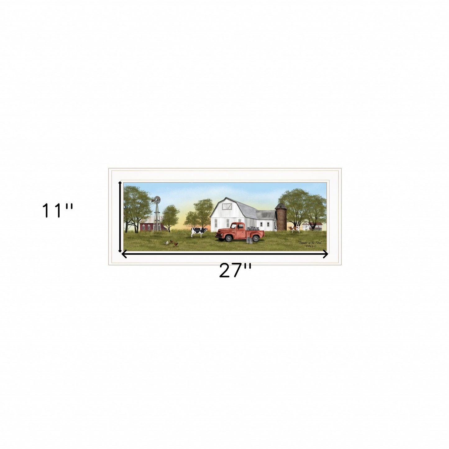 Summer On The Farm 1 White Framed Print Wall Art