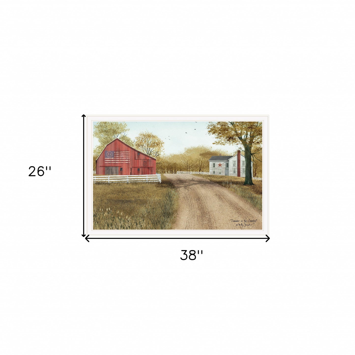 Summer In The Country 5 White Framed Print Wall Art