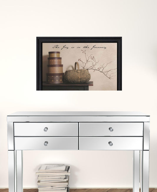 The Joy Is The Journey Black Framed Print Wall Art