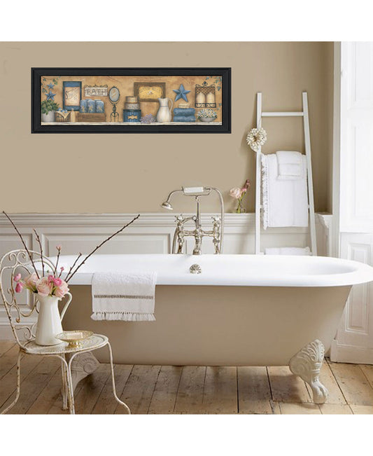 Starlight Bath 1 Black Framed Print Wall Art