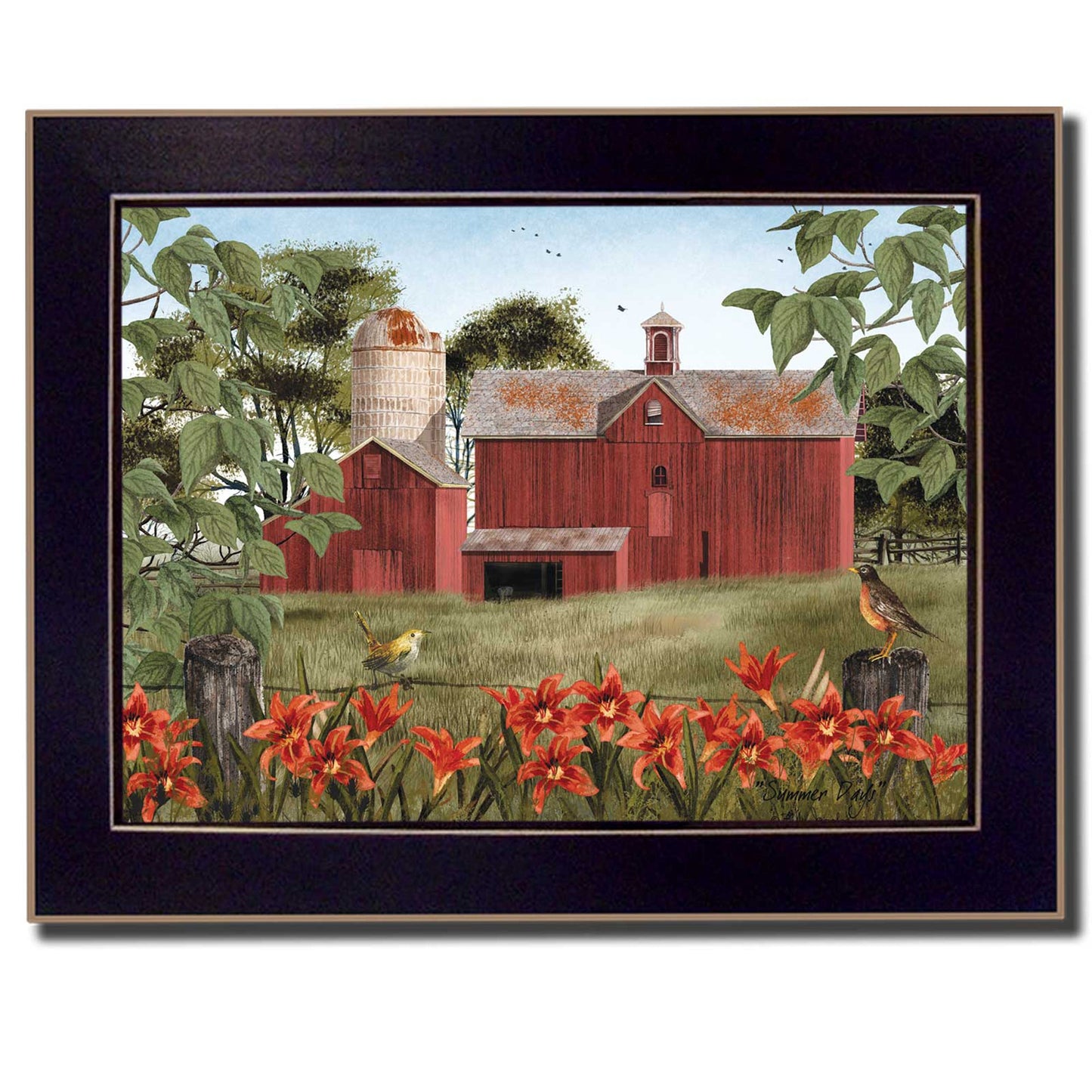 Summer Days 5 Black Framed Print Wall Art