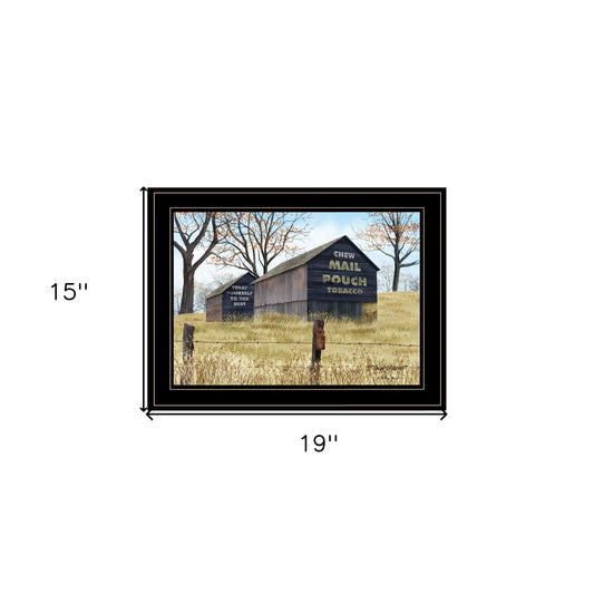 Treat Yourself Mail Pouch Barn 2 Black Framed Print Wall Art